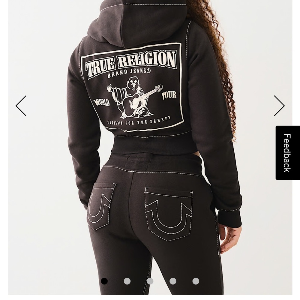 True Religion Black Graphic Hoodie